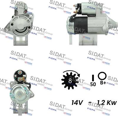 Sidat S12MH0335A2 - Démarreur cwaw.fr