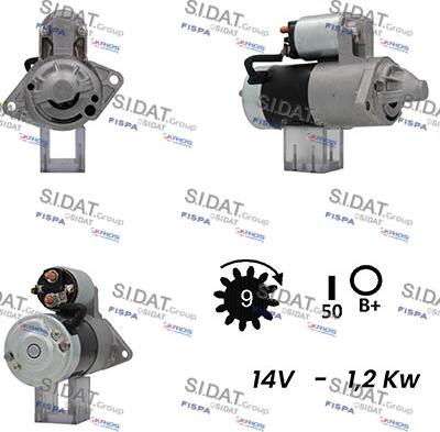 Sidat S12MH0222A2 - Démarreur cwaw.fr