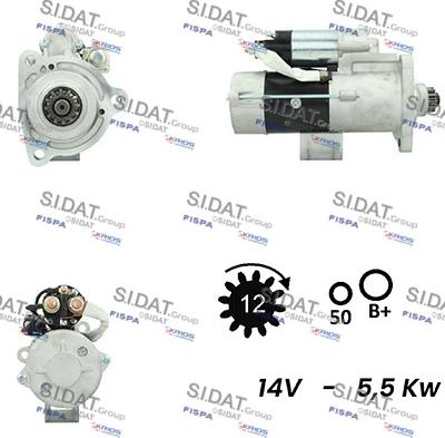 Sidat S12MH0780A2 - Démarreur cwaw.fr