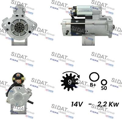 Sidat S12MH0781A2 - Démarreur cwaw.fr