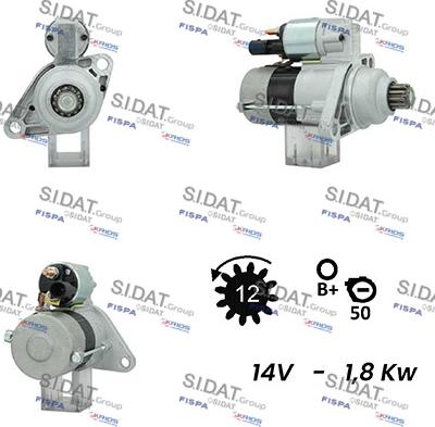 Sidat S12VA0447A2 - Démarreur cwaw.fr