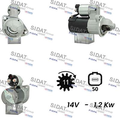 Sidat S12VA0414A2 - Démarreur cwaw.fr