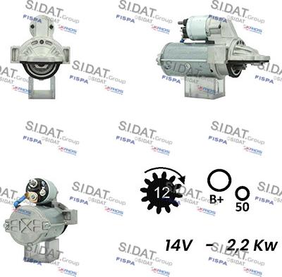 Sidat S12VA0482A2 - Démarreur cwaw.fr