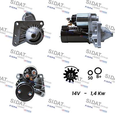 Sidat S12VA0001A2 - Démarreur cwaw.fr