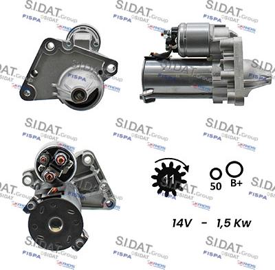 Sidat S12VA0014A2 - Démarreur cwaw.fr