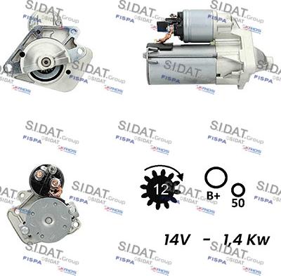 Sidat S12VA0012 - Démarreur cwaw.fr