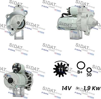 Sidat S12VA0035A2 - Démarreur cwaw.fr