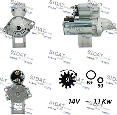 Sidat S12VA0033 - Démarreur cwaw.fr