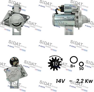 Sidat S12VA0021A2 - Démarreur cwaw.fr