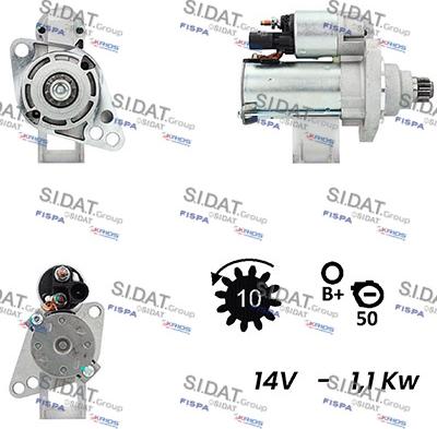 Sidat S12VA0072 - Démarreur cwaw.fr