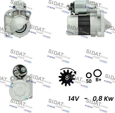 Sidat S12VA0191A2 - Démarreur cwaw.fr