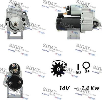 Sidat S12VA0151A2 - Démarreur cwaw.fr