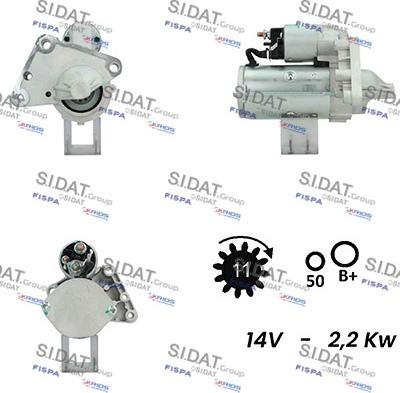 Sidat S12VA0153A2 - Démarreur cwaw.fr