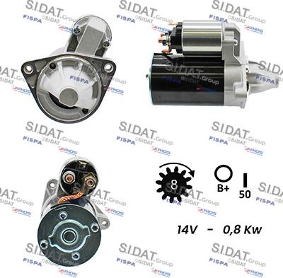 Sidat S12VA0108A2 - Démarreur cwaw.fr