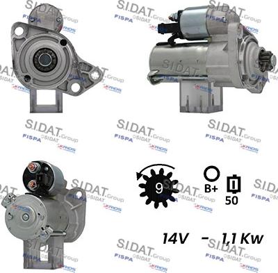 Sidat S12VA0115 - Démarreur cwaw.fr