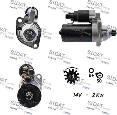 Sidat S12VA0117A2 - Démarreur cwaw.fr