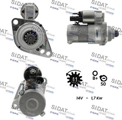 Sidat S12VA0117 - Démarreur cwaw.fr