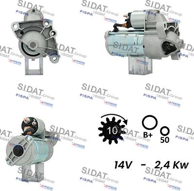 Sidat S12VA0281A2 - Démarreur cwaw.fr