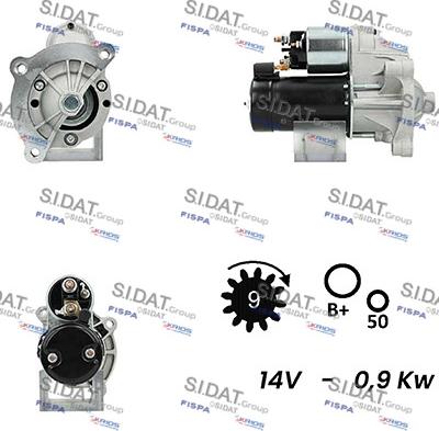 Sidat S12VA0238A2 - Démarreur cwaw.fr