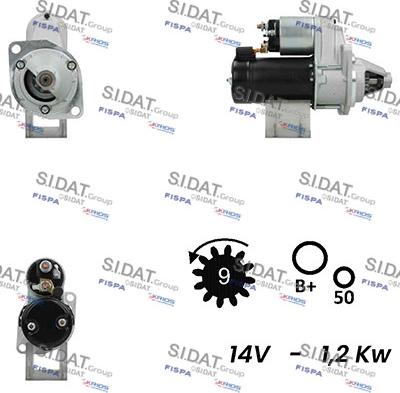 Sidat S12VA0720A2 - Démarreur cwaw.fr