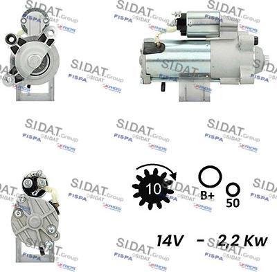 Sidat S12VS0481A2 - Démarreur cwaw.fr