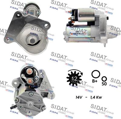 Sidat S12VS0013 - Démarreur cwaw.fr