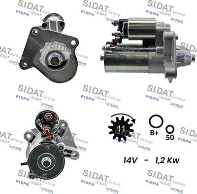 Sidat S12VS0193A2 - Démarreur cwaw.fr