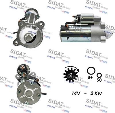 Sidat S12VS0155 - Démarreur cwaw.fr