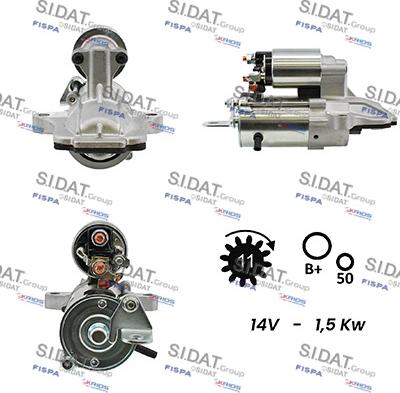 Sidat S12VS0367A2 - Démarreur cwaw.fr