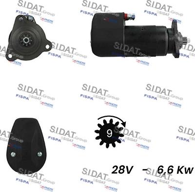 Sidat S24BH0059A2 - Démarreur cwaw.fr