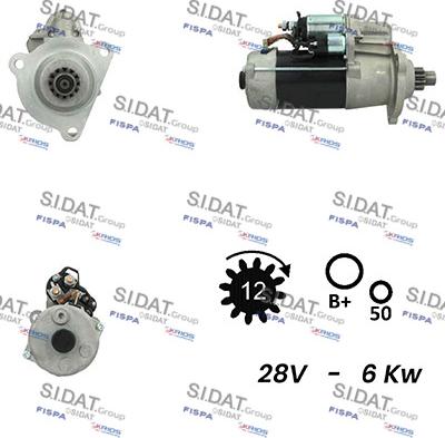 Sidat S24BH0124A2 - Démarreur cwaw.fr