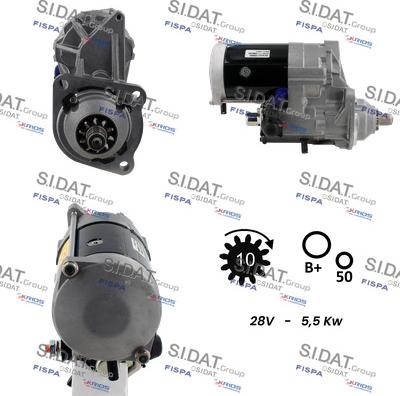 Sidat S24DE0129 - Démarreur cwaw.fr