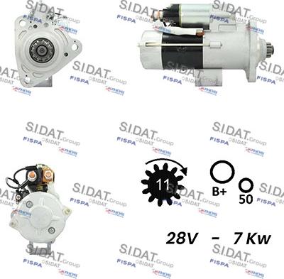 Sidat S24MH0074A2 - Démarreur cwaw.fr