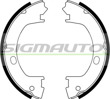 SIGMAUTO SFD643 - Jeu de mâchoires de frein, frein de stationnement cwaw.fr