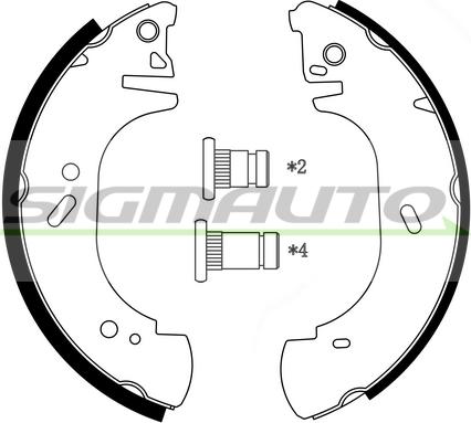 SIGMAUTO SFA233 - Jeu de mâchoires de frein cwaw.fr