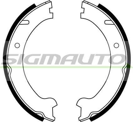 SIGMAUTO SFA607 - Jeu de mâchoires de frein, frein de stationnement cwaw.fr