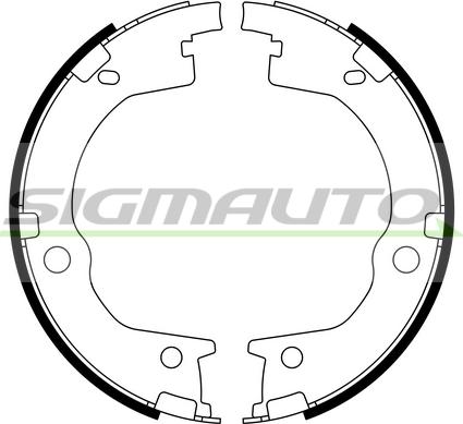 SIGMAUTO SFA803 - Jeu de mâchoires de frein, frein de stationnement cwaw.fr