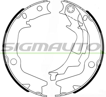 SIGMAUTO SFA766 - Jeu de mâchoires de frein, frein de stationnement cwaw.fr