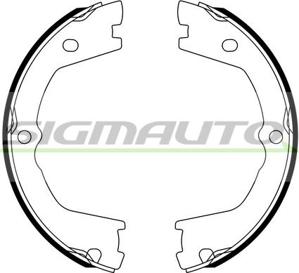 SIGMAUTO SFA142 - Jeu de mâchoires de frein, frein de stationnement cwaw.fr