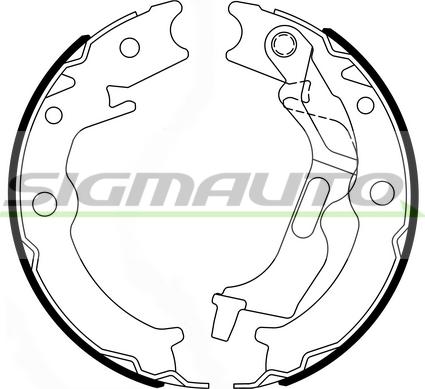 SIGMAUTO SFA729 - Jeu de mâchoires de frein, frein de stationnement cwaw.fr