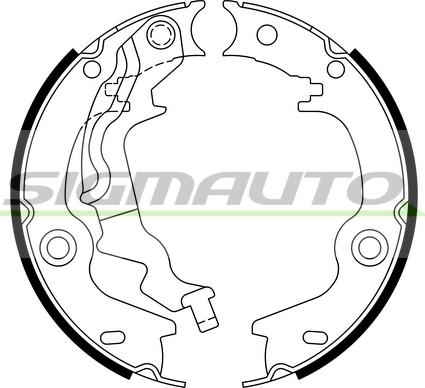 SIGMAUTO SFA759 - Jeu de mâchoires de frein, frein de stationnement cwaw.fr