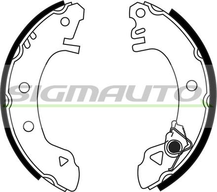 SIGMAUTO SFA214 - Jeu de mâchoires de frein cwaw.fr