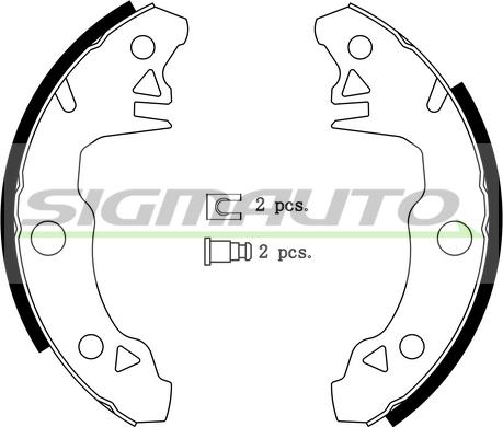 SIGMAUTO SFA098 - Jeu de mâchoires de frein cwaw.fr