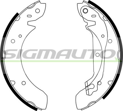 SIGMAUTO SFA195 - Jeu de mâchoires de frein cwaw.fr