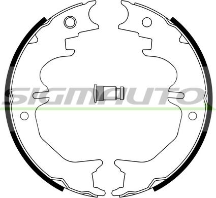 SIGMAUTO SFA965 - Jeu de mâchoires de frein, frein de stationnement cwaw.fr