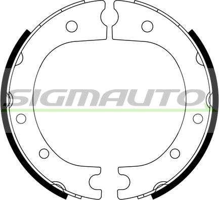 SIGMAUTO SFA963 - Jeu de mâchoires de frein, frein de stationnement cwaw.fr