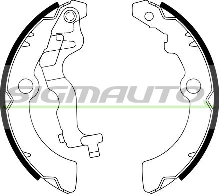 SIGMAUTO SFA925 - Jeu de mâchoires de frein cwaw.fr