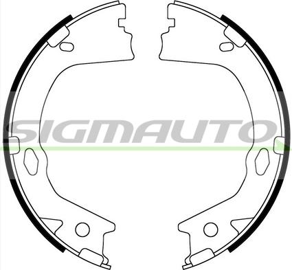 SIGMAUTO SFA899 - Jeu de mâchoires de frein, frein de stationnement cwaw.fr