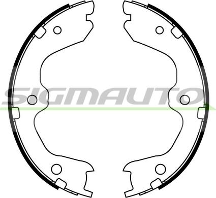 SIGMAUTO SFA869 - Jeu de mâchoires de frein, frein de stationnement cwaw.fr