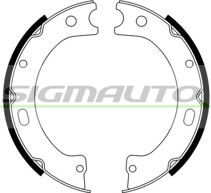 SIGMAUTO SFA868 - Jeu de mâchoires de frein, frein de stationnement cwaw.fr